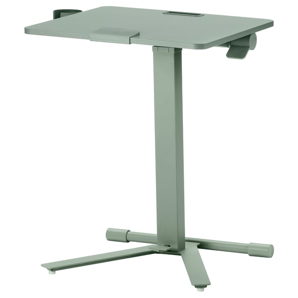 MITTZON laptop table with castors, green, 66x50 cm