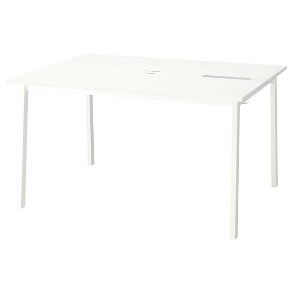 MITTZON - Conference table, white, 140x108x75 cm