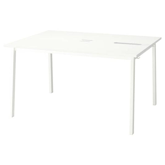 MITTZON - Conference table, white, 140x108x75 cm