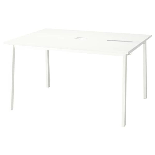 MITTZON - Conference table, white, 140x108x75 cm