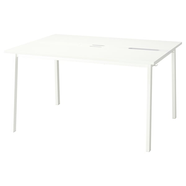 MITTZON conference table, white, 140x108x75 cm