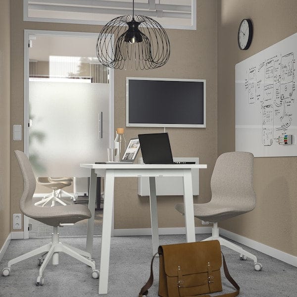 Ikea MITTZON - Conference table, white, 140x68x75 cm