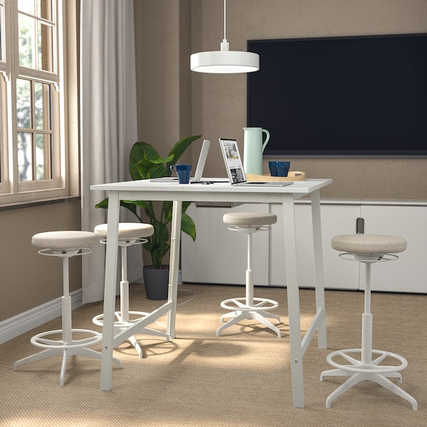 MITTZON - Conference table, white, 140x108x105 cm