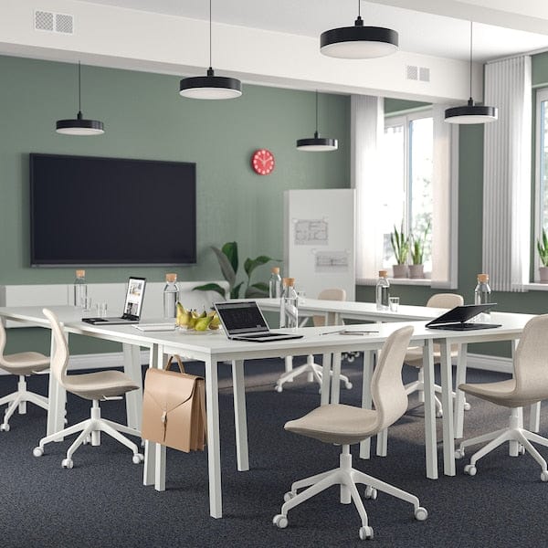 Ikea MITTZON - Conference table, white, 140x68x75 cm