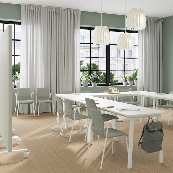 Ikea MITTZON - Conference table, white, 140x68x75 cm