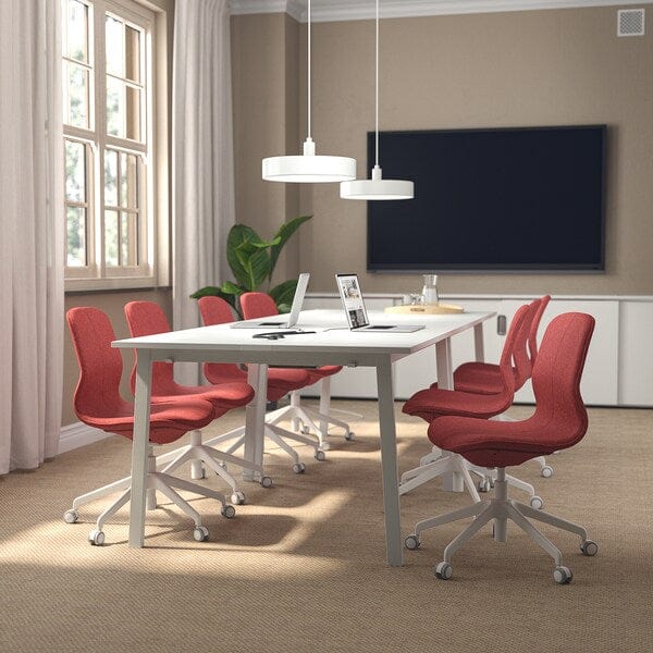 Ikea MITTZON - Conference table, white, 140x108x75 cm
