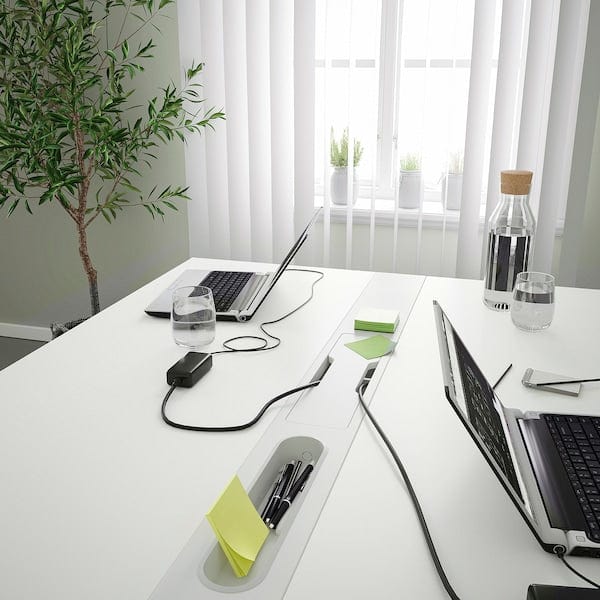 Ikea MITTZON - Conference table, white, 140x108x75 cm