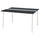 MITTZON - Conference table, black stained ash veneer/white, 140x108x75 cm