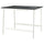 MITTZON - Conference table, black stained ash veneer/black white, 140x108x105 cm