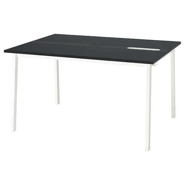 Ikea MITTZON - Meeting table, ash/black/white veneer,140x108x75 cm