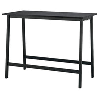 MITTZON - Conference table, black stained ash veneer/black, 140x68x105 cm