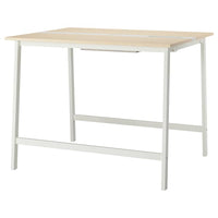 MITTZON - Conference table, birch veneer/white, 140x108x105 cm