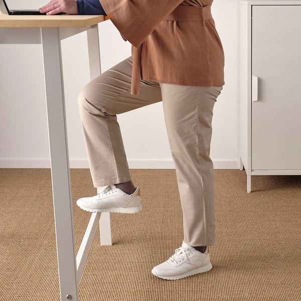 Ikea MITTZON - Conference table, birch veneer/white, 140x108x105 cm