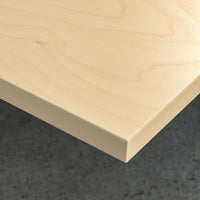 MITTZON - Conference table, birch veneer/white, 140x68x75 cm