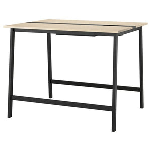Ikea MITTZON - Conference table, birch veneer/black, 140x108x105 cm
