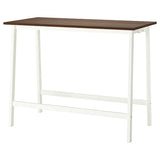 MITTZON conference table, walnut veneer/white, 140x68x105 cm