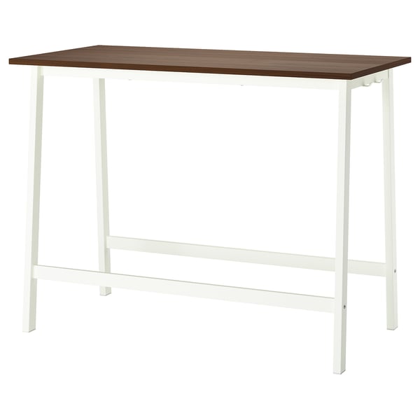 MITTZON conference table, walnut veneer/white, 140x68x105 cm