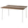 MITTZON conference table, walnut veneer/white, 140x108x75 cm
