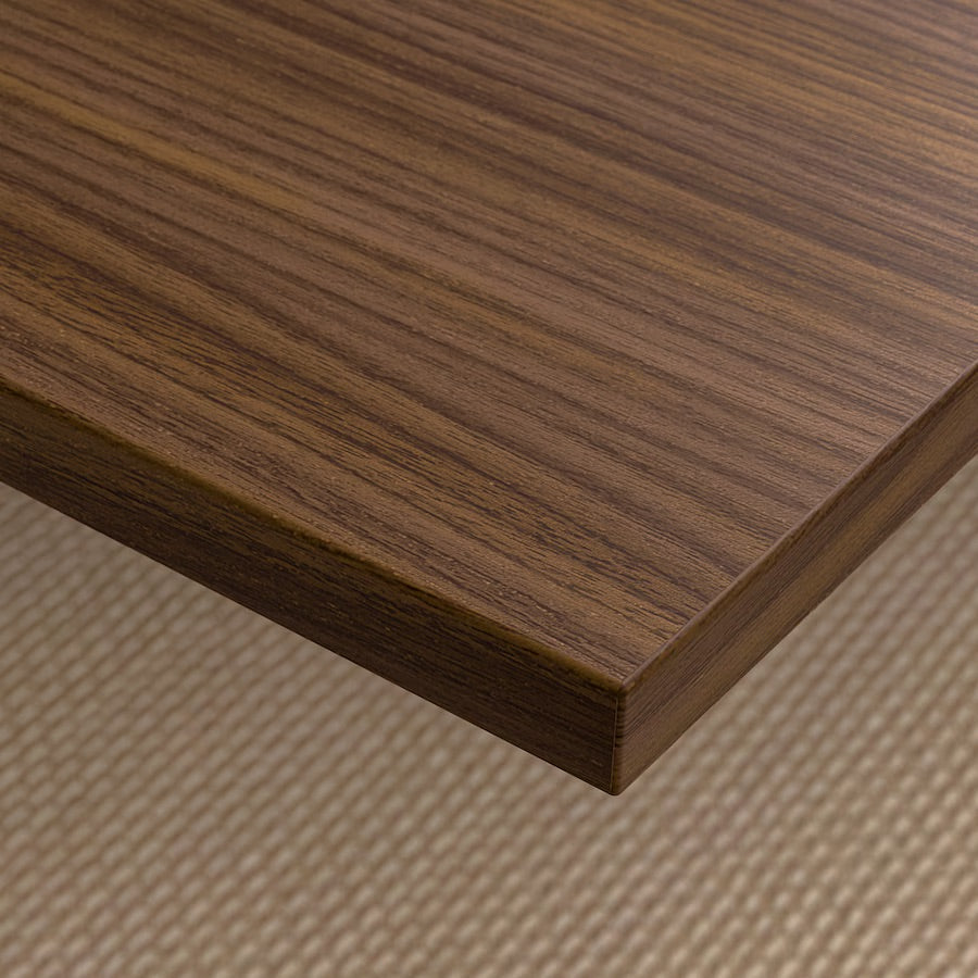 MITTZON - Conference table, walnut veneer/white, 140x108x75 cm