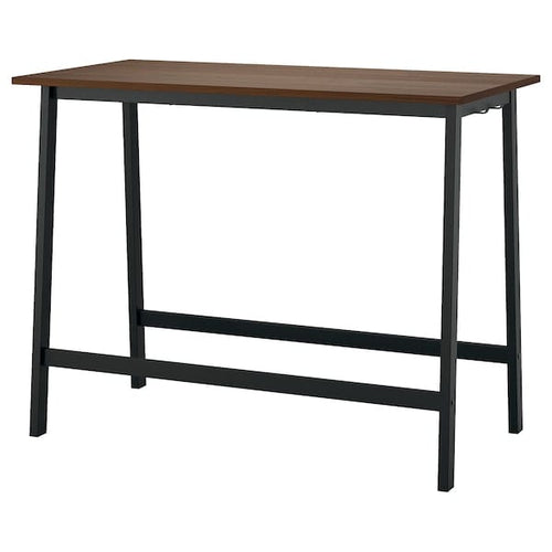 MITTZON conference table, walnut veneer/black, 140x68x105 cm