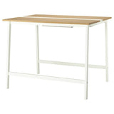 MITTZON conference table, oak veneer/white, 140x108x105 cm