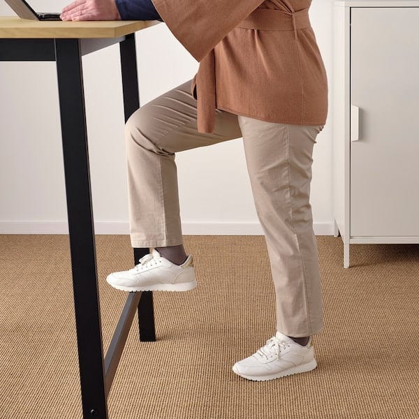 Ikea MITTZON - Conference table, oak veneer/black, 140x68x105 cm