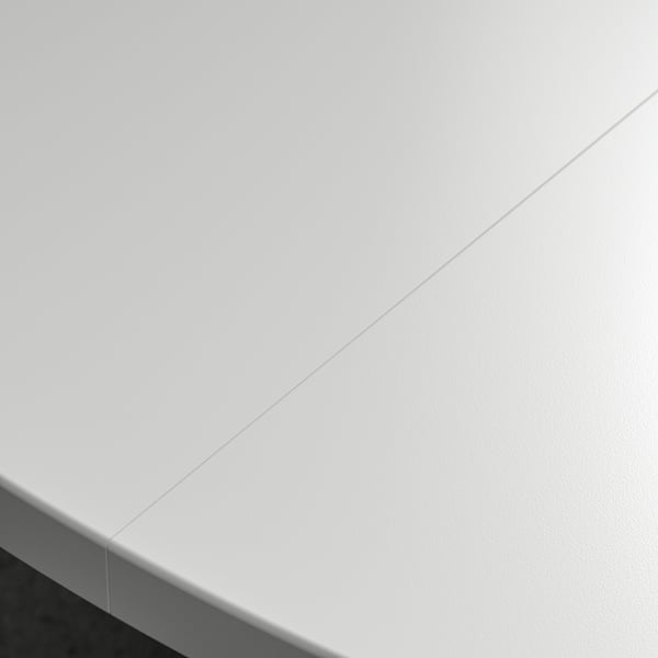 MITTZON conference table, round white/black, 120x75 cm