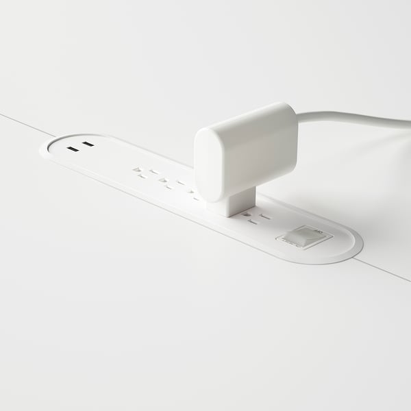 MITTZON conference table, round/white, 120x75 cm