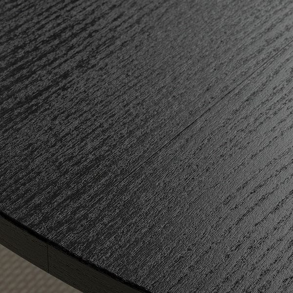 Ikea MITTZON - Conference table, round black stained ash veneer/black, 120x75 cm