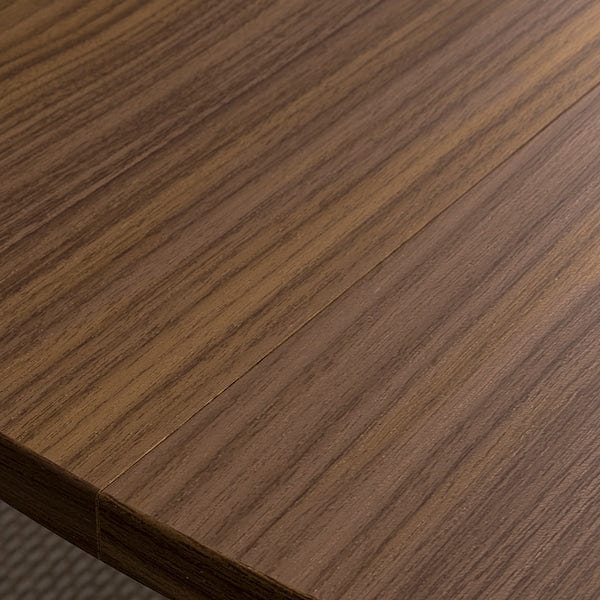 Ikea MITTZON - Conference table, round walnut veneer/white, 120x75 cm