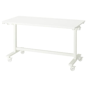 Ikea MITTZON - Foldable table with castors, white, 140x70 cm