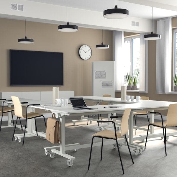 Ikea MITTZON - Foldable table with castors, white, 140x70 cm