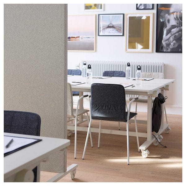 Ikea MITTZON - Foldable table with castors, white, 140x70 cm