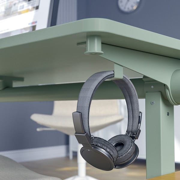 Ikea MITTZON - Foldable table with castors, green, 140x70 cm