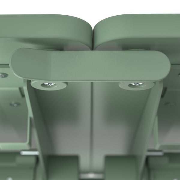 MITTZON foldable table with castors, green, 140x70 cm