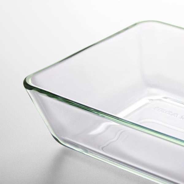 MIXTUR oven/serving dish, clear glass, 27x18 cm