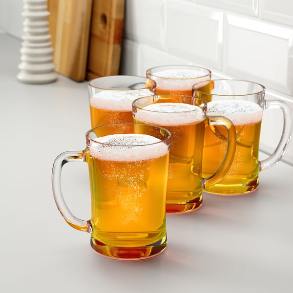 MJÖD beer tankard, clear glass, 60 cl