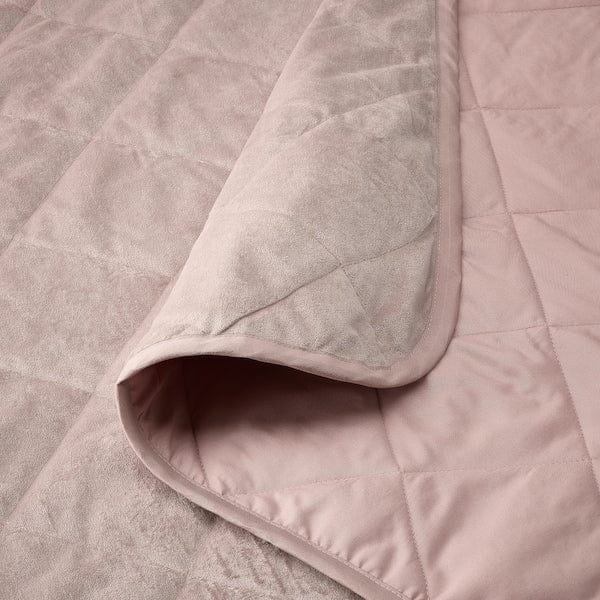 Ikea MJUKPLISTER - Bedspread, light pink, 260x250 cm