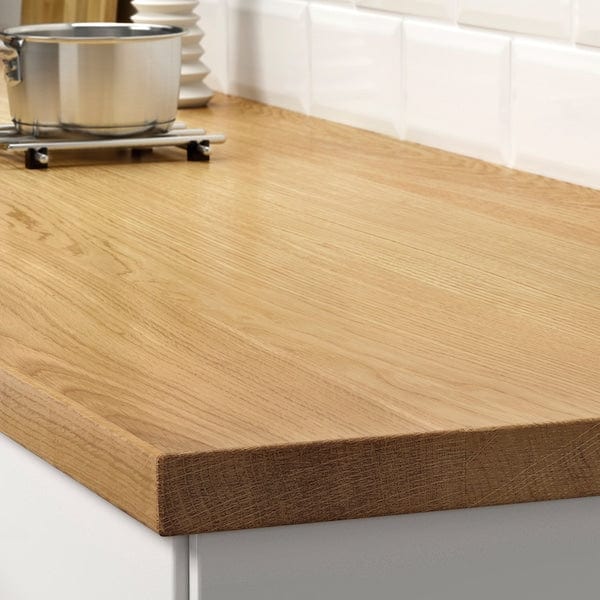 Ikea MÖLLEKULLA - Custom made worktop, oak/veneer, 45.1-63.5x3.8 cm