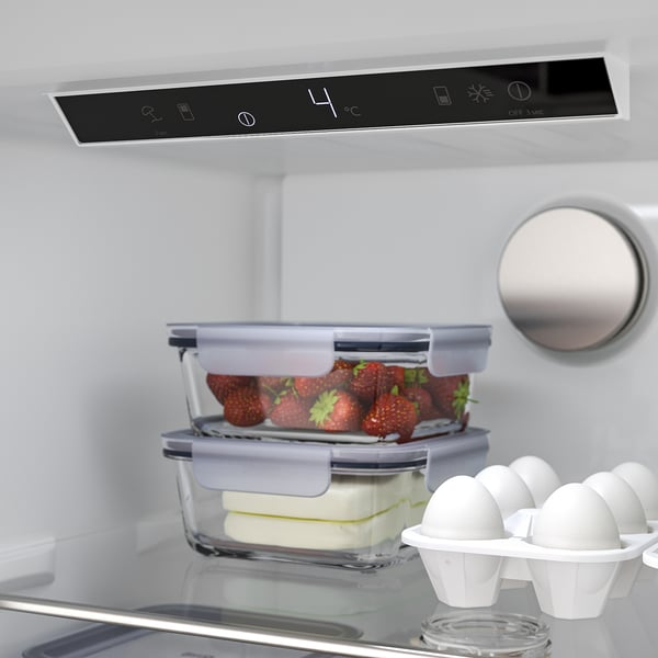 MÖLNÅS - Refrigerator/freezer, IKEA 700 freestanding/color stainless steel,249/106 l