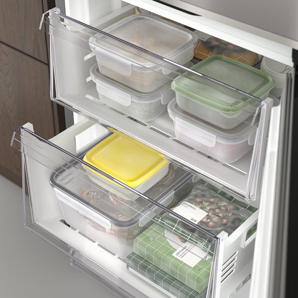 MÖLNÅS - Refrigerator/freezer, IKEA 700 freestanding/color stainless steel,249/106 l