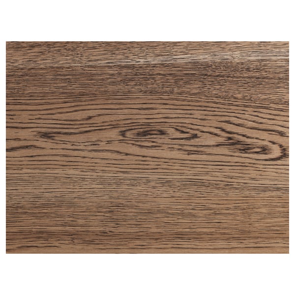MÖRBYLÅNGA / GRÖNSTA - MÖRBYLÅNGA / GRÖNSTA Table and 4 chairs with armrests, oak veneer brown stained/white, 145 cm