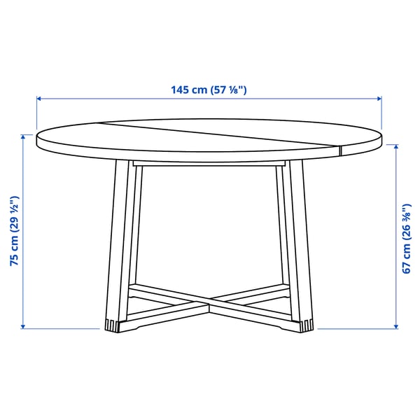 MÖRBYLÅNGA / GRÖNSTA - MÖRBYLÅNGA / GRÖNSTA Table and 4 chairs with armrests, oak veneer brown stained/white, 145 cm