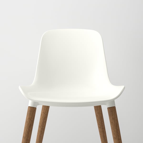 MÖRBYLÅNGA / GRÖNSTA table and 4 chairs, oak veneer brown stained/white, 140x85 cm