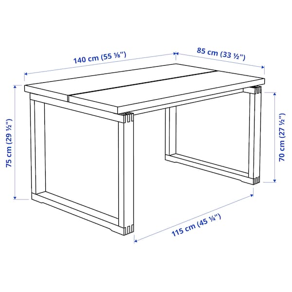 MÖRBYLÅNGA / TOSSBERG Table and 4 chairs , 140x85 cm