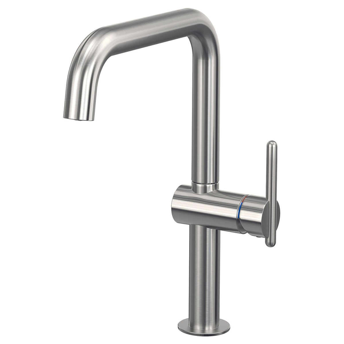 MÖRKASJÖN kitchen mixer tap single side lever, stainless steel colour