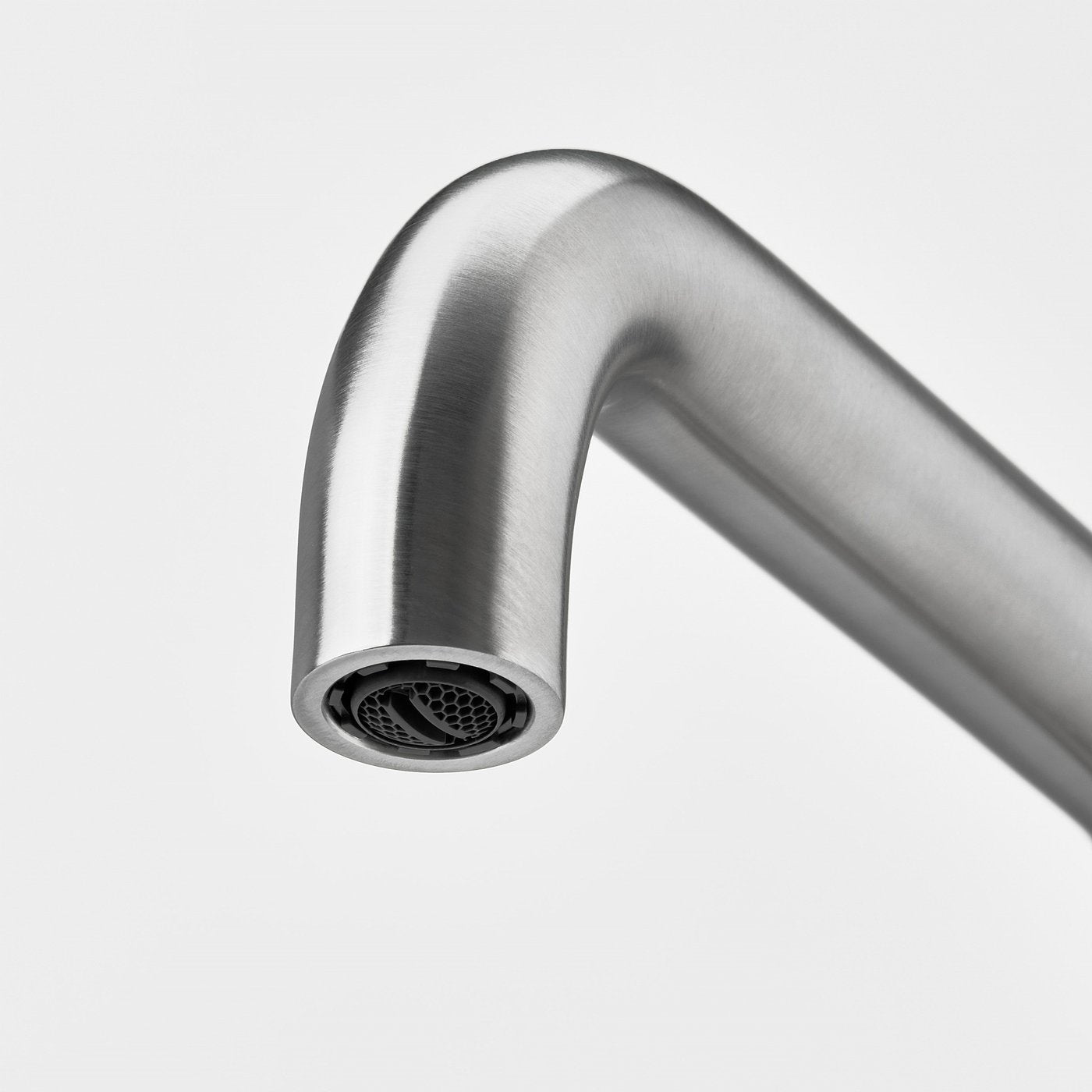 MÖRKASJÖN kitchen mixer tap single side lever, stainless steel colour