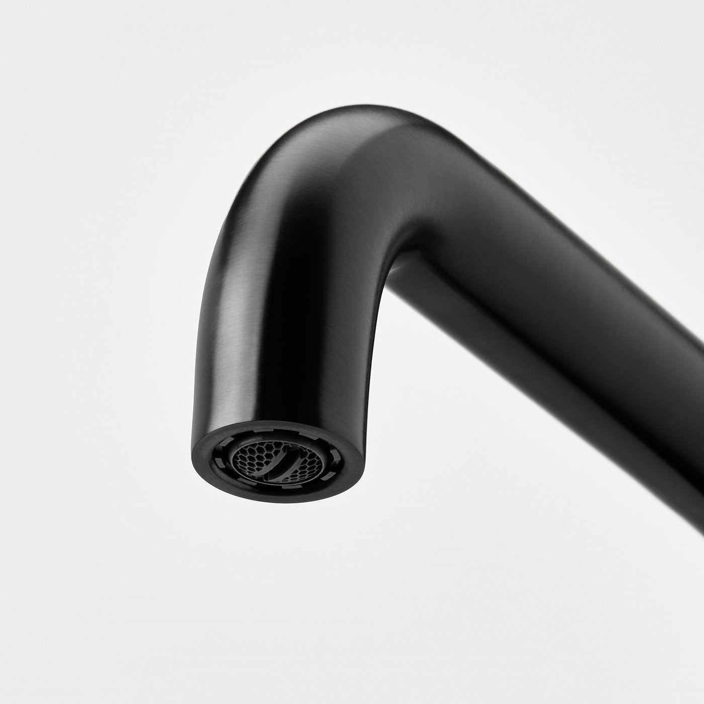 MÖRKASJÖN kitchen mixer tap single side lever, black