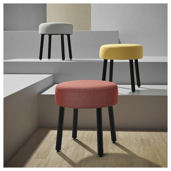 Ikea MÖRTFORS - Pouf, Diseröd dark yellow,47x47 cm