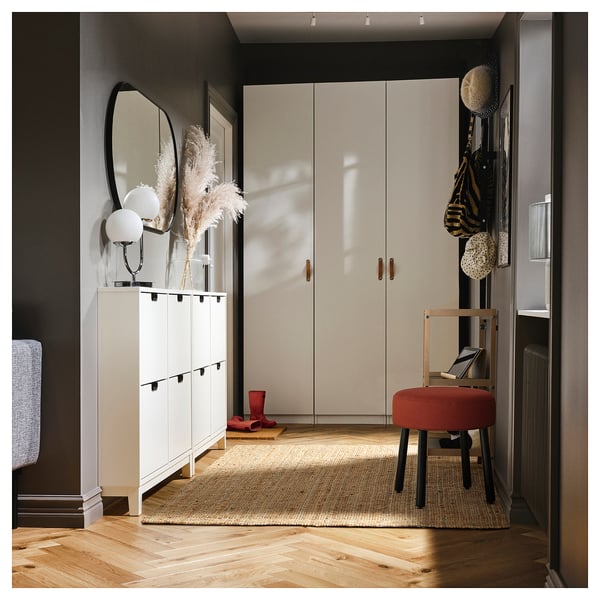 MÖRTFORS pouffe, Diseröd red, 47x47 cm